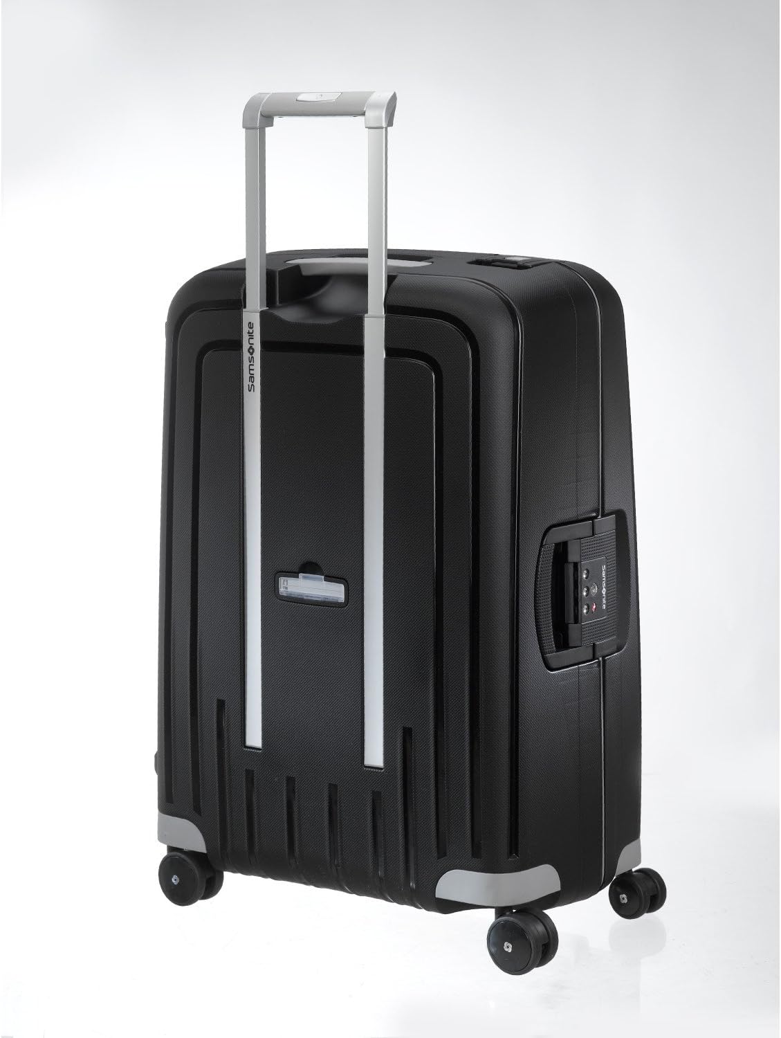 S'Cure Hardside Luggage with Spinner Wheels, Black, Checked-Large 28-Inch - Image 3